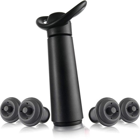 Pompe à vin Concerto et 4 bouchons - Vacuvin Pompe à vin Concerto et 4 bouchons - Vacuvin