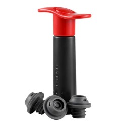 Pompe à Vin ABS Rouge + 3 bouchons - LE CREUSET SCREWPULL WA-137