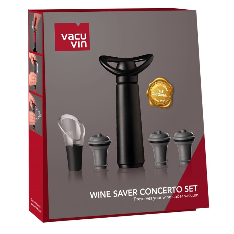 Pompe à vin + bouchon verseur Wine Saver & Server Vacuvin