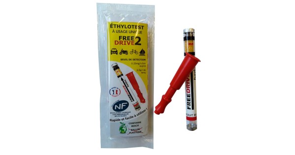Boîte de 25 éthylotests Freedrive V2 0,2 g/l – fabrication française NF