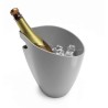 Seau à glace gris laqué Koala avec poignée pour 1 à 2 bouteilles