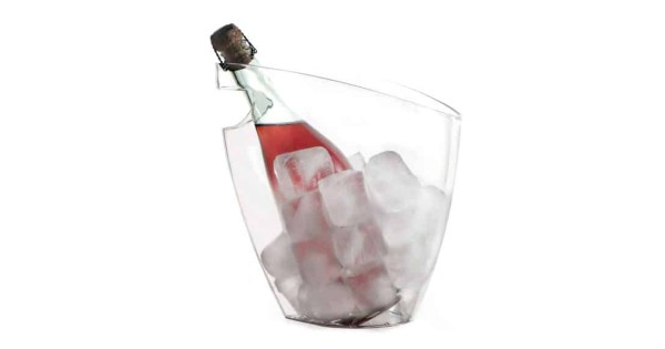 Seau à glace transparent Koala avec poignée pour 1 à 2 bouteilles