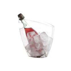 Seau à glace transparent Koala avec poignée pour 1 à 2 bouteilles