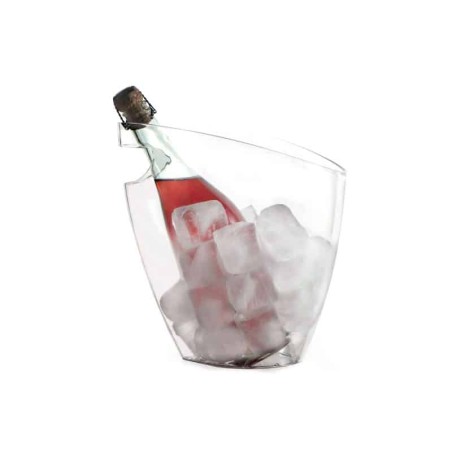 Seau à glace transparent Koala avec poignée pour 1 à 2 bouteilles