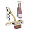 Classic Gold Pulltex ouvert et replié, présenté avec un bouchon et une bouteille