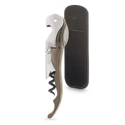 Tire-bouchon Classic Graphite Pulltex avec son étui en cuir