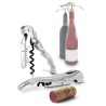 Classic Silver Pulltex ouvert et replié, avec un bouchon et une bouteille