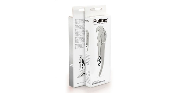 Emballage du tire-bouchon Pullparrot ClickCut chromé Pulltex