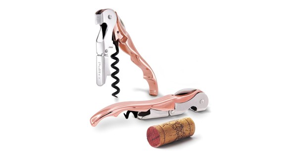 Classic Rose Gold Pulltex en position ouverte et repliée, avec un bouchon