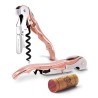 Classic Rose Gold Pulltex en position ouverte et repliée, avec un bouchon