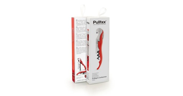 Tire-bouchon Pulltap’s Classic rouge avec étui – Pulltex
