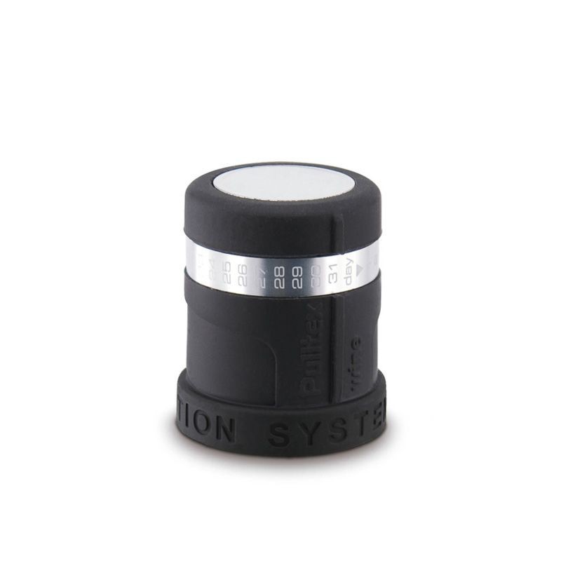 Bouchon à vin AntiOx noir Pulltex avec bague dateur