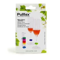 Emballage du lot de 10 marque-verres colorés Pulltex