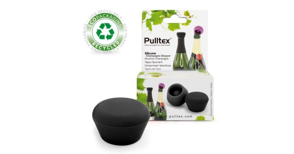 Bouchon à champagne noir Pulltex avec son emballage