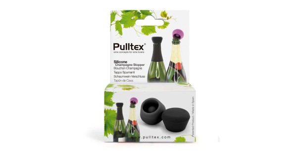 Emballage du bouchon à champagne en silicone noir Pulltex