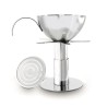 Entonnoir aérateur inox Pulltex sur son socle avec filtre amovible