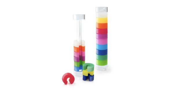 Marque-verres ronds Pulltex et support de rangement, présentés sous plusieurs vues