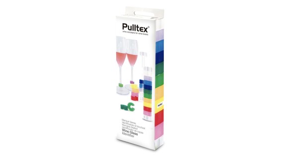 Emballage du lot de dix marque-verres ronds Identity Pulltex