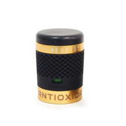 Bouchon AntiOx Champagne Pulltex noir avec bague dorée