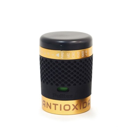 Bouchon AntiOx Champagne Pulltex noir avec bague dorée