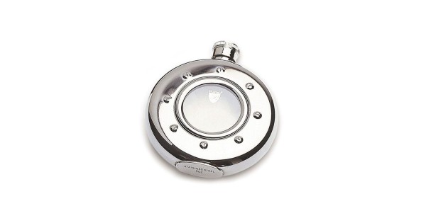 Flasque ronde Nautilus Pulltex en inox avec hublot en verre