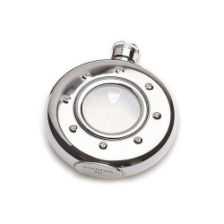 Flasque ronde Nautilus Pulltex en inox avec hublot en verre