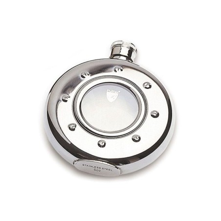 Flasque ronde Nautilus Pulltex en inox avec hublot en verre
