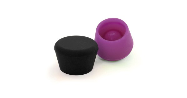 Bouchons à vin Pulltex en silicone noir et violet, exemple de coloris