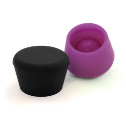 Bouchons à vin Pulltex en silicone noir et violet, exemple de coloris