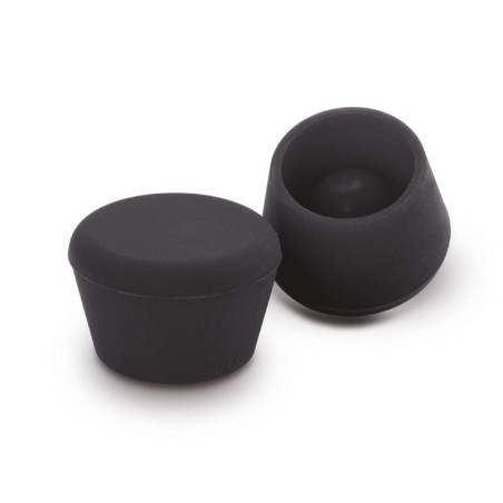 Bouchon à vin noir Pulltex en silicone, vues extérieure et intérieure