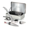 Coffret Classic Wine Set de Luxe Pulltex ouvert avec ses quatre accessoires