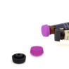 Bouchons à bière Pulltex noir et violet, exemple de coloris et de mise en place