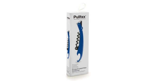 Tire-bouchon Europull bleu cobalt Pulltex dans son emballage
