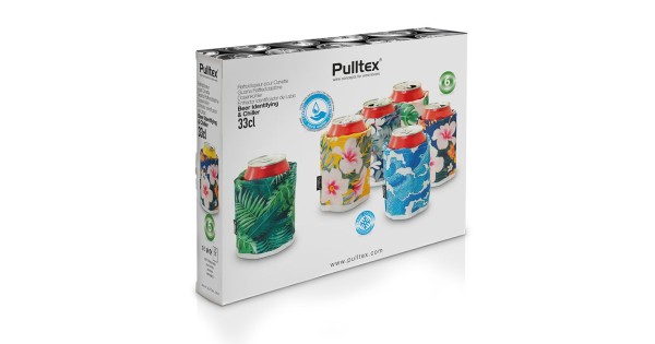 Boîte du lot de quatre gaines rafraîchissantes à bière Pulltex