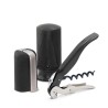 Trois accessoires du coffret vin et champagne Pulltex noir