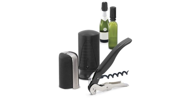 Coffret Pulltex avec tire-bouchon ClickCut et fermetures pour vin et champagne