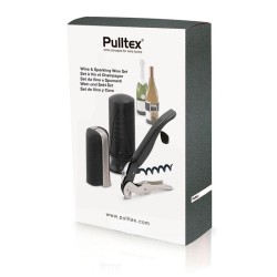 Coffret vin et champagne Pulltex noir dans son emballage