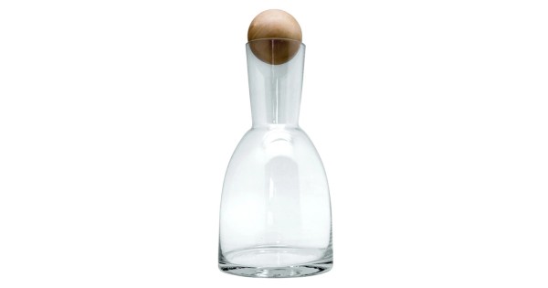 Carafe Wooden Ball 1,2 L vide avec son bouchon en bois
