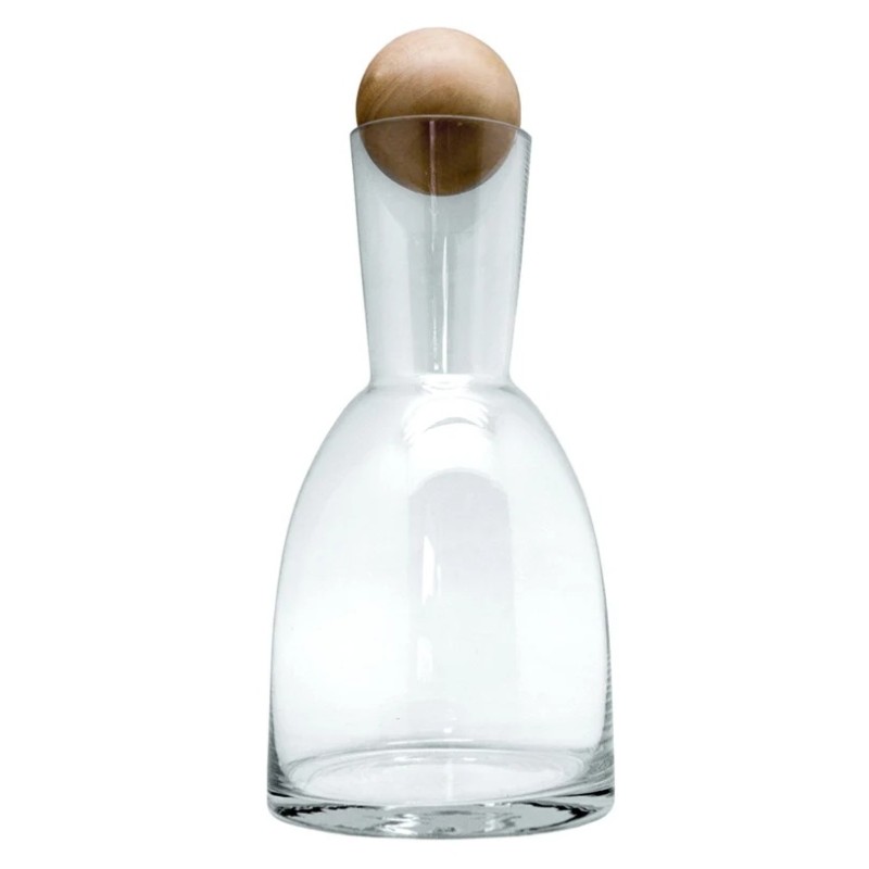 Carafe Wooden Ball 1,2 L vide avec son bouchon en bois