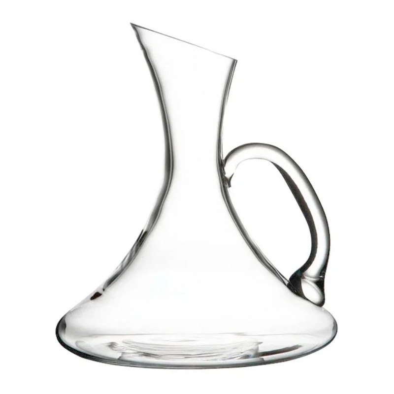 Carafe Sarah Bohemia Royal Crystal avec anse en verre et bec évasé