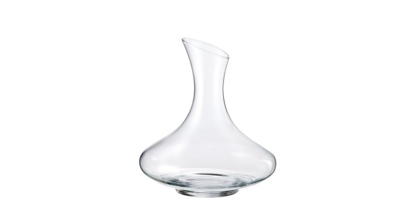 Carafe à vin Vintage Bohemia Royal Crystal à fond évasé et col oblique