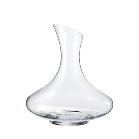 Carafe à vin Vintage Bohemia Royal Crystal à fond évasé et col oblique