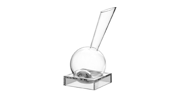 Carafe Vinocchio Italesse en verre, avec long col à ouverture oblique