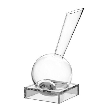 Carafe Vinocchio Italesse en verre, avec long col à ouverture oblique