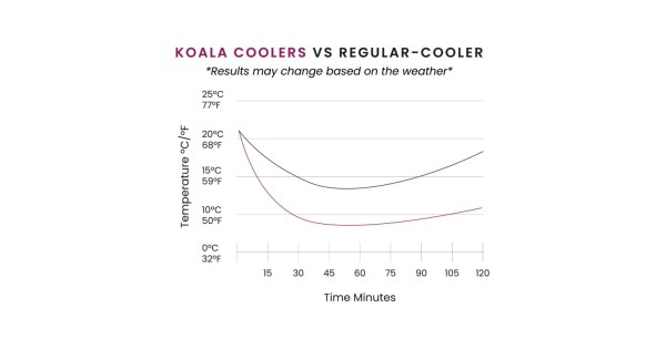 Graphique comparatif de température présenté par Koala