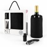 Coffret à vin Koala Basic noir et gaine en place sur une bouteille
