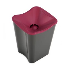 Crachoir Koala 2,5 L noir avec entonnoir bordeaux