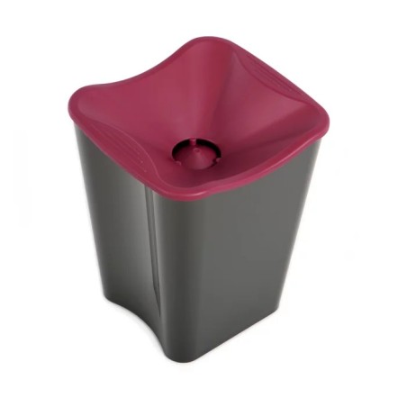Crachoir Koala 2,5 L noir avec entonnoir bordeaux
