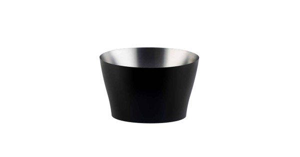 Vasque à vin Koala Alloy noire, vue à vide avec intérieur métallique