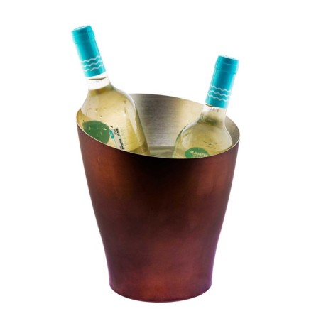 Seau Alloy Koala vintage 5 L avec deux bouteilles de vin